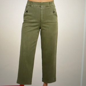 - SPANX STRETCH TWILL CROPPED WIDE LEG PANTs - size M